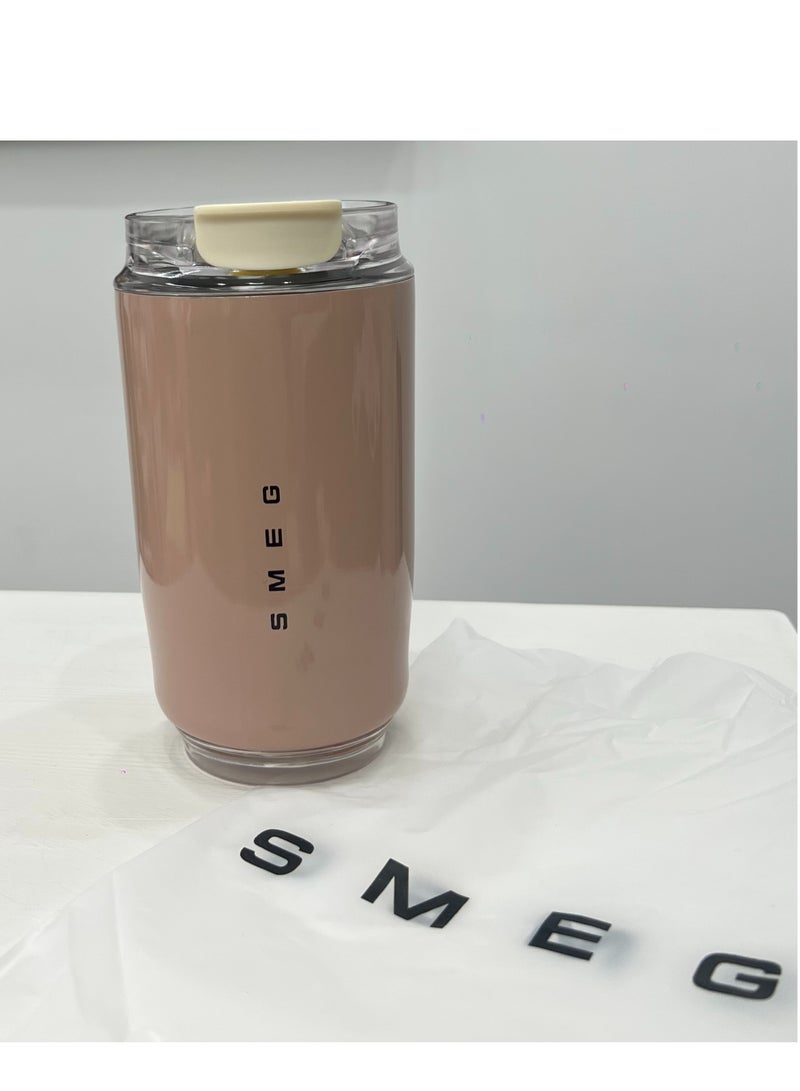 سميج 320ML كوب المشروبات السفر السيارة المحمولة كوب الشرب الفولاذ المقاوم للصدأ فراغ التسرب دليل 320ML القهوة ثيرموس (الوردي) - Image 2