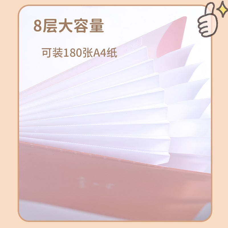 Cute Student Homework Paper Storage Bag Office Multi-Layer Thickened Cartoon Organ Bag A4 Folder Large Capacity - Image 4