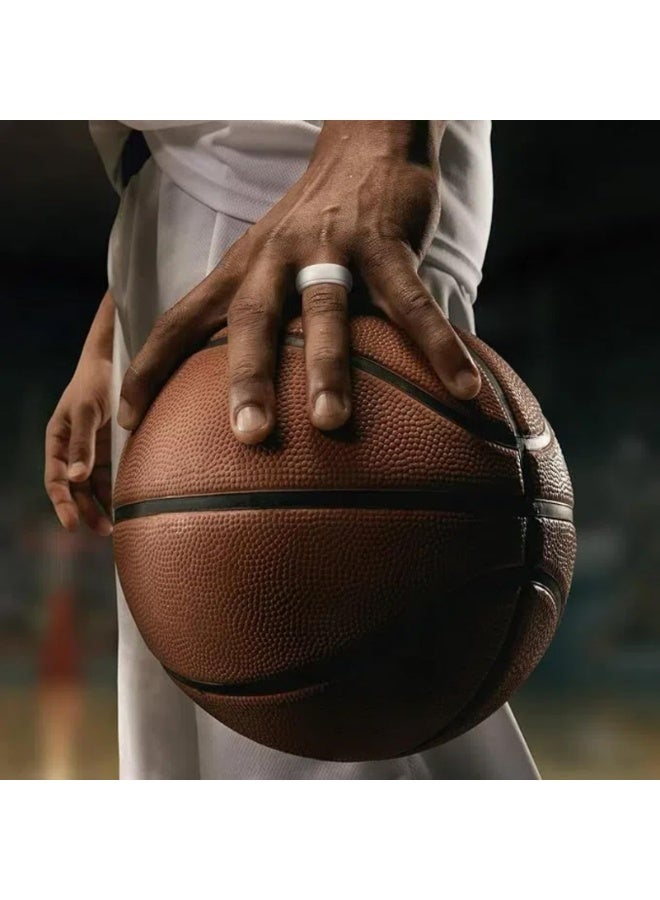 Beauenty Silicone Ring for Men Flat Top Angled Edge Two Layer Rubber Wedding Bands Silicone Rubber Wedding Rings Bands - Image 5