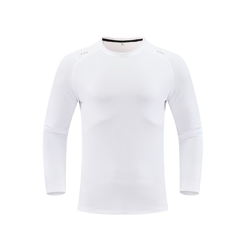 Generic Mens Long Sleeve Sweat Enhancer Fitness Shirt White