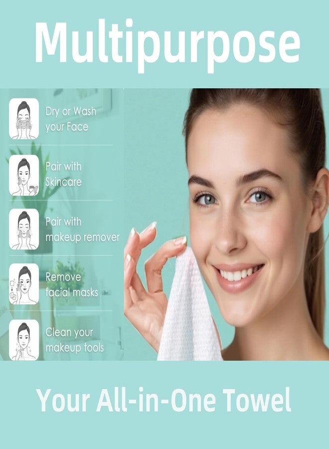 Ditoi Disposable Face Towels,Ultra Soft &Thick Face Dry Wipes for Makeup Removal,Viscose Fiber Facial Coths for Women Daily Cleansing, Skincare,60 Count - Image 3