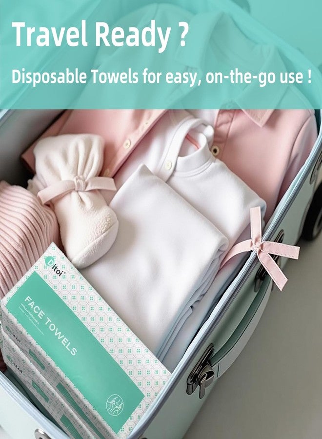 Ditoi Disposable Face Towels,Ultra Soft &Thick Face Dry Wipes for Makeup Removal,Viscose Fiber Facial Coths for Women Daily Cleansing, Skincare,60 Count - Image 5