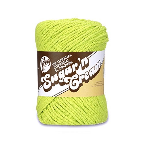 Lily Sugar 'N Cream The Original Solid Yarn, 2.5oz, Medium 4 Gauge, 100% Cotton - Green - Machine Wash & Dry - Image 1