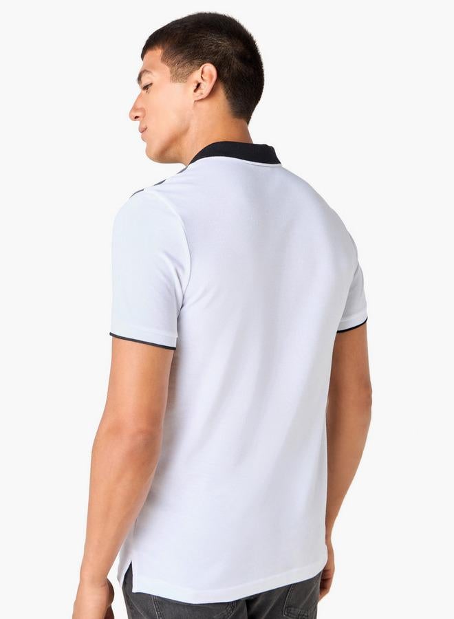 Splash FAV Embroidered Colourblock Polo T-shirt - Image 3