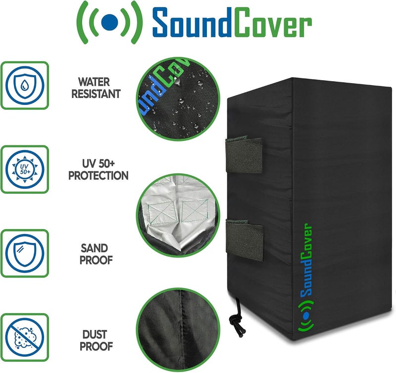 SoundCover Two Small Outdoor Speaker Covers for C-Bracket Mounted Speakers - Fits Yamaha NS-AW194, Klipsch AW-400, Polk Atrium 4 - Image 4