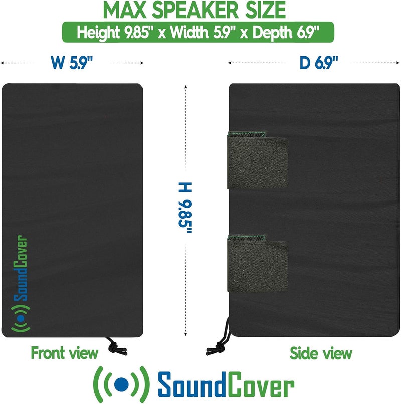 SoundCover Two Small Outdoor Speaker Covers for C-Bracket Mounted Speakers - Fits Yamaha NS-AW194, Klipsch AW-400, Polk Atrium 4 - Image 2