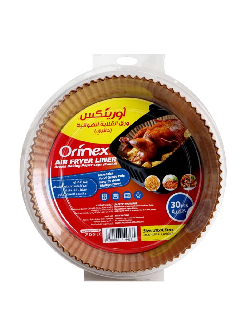 Orinex Air Fryer Paper – Round – 30 pcs