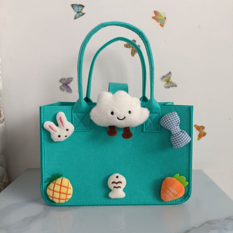 Felt Bag Full Moon Gift Bag Cartoon Diy Baby Full Moon Gift Bag Shopping Bag - Image 1