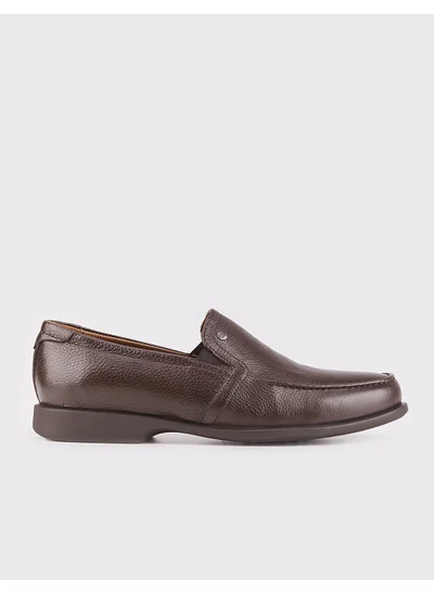 Cabani Real Deerskin Non-Slip Sole Laceless Casual Men's Shoes 121M1496 Brown