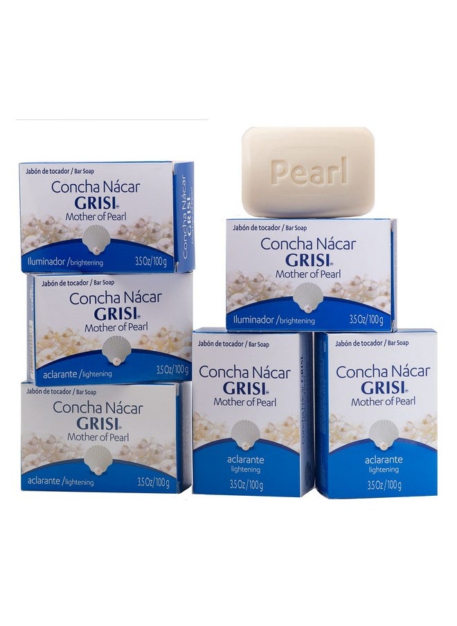 Grisi - Risi Concha Nacar Soap Cleansing Bar Soap With Mother Of Pearl Assists You In Moisturizing Exfoliating And Noncomedogenic 6 Pack Of 3.5 Oz Each 6 Bar Soaps - Image 1
