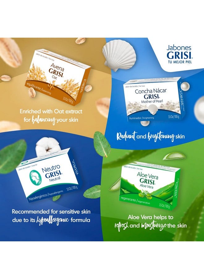 Grisi - Risi Concha Nacar Soap Cleansing Bar Soap With Mother Of Pearl Assists You In Moisturizing Exfoliating And Noncomedogenic 6 Pack Of 3.5 Oz Each 6 Bar Soaps - Image 1