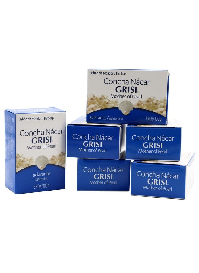 Grisi - Risi Concha Nacar Soap Cleansing Bar Soap With Mother Of Pearl Assists You In Moisturizing Exfoliating And Noncomedogenic 6 Pack Of 3.5 Oz Each 6 Bar Soaps - Image 1