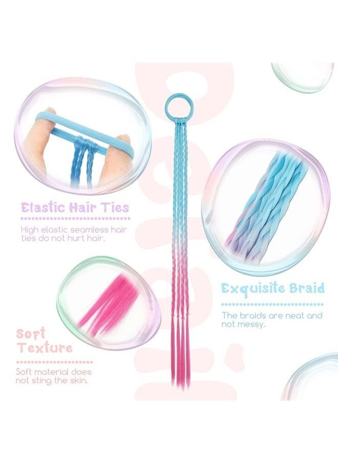 Dreamlover Hair Extensions for Kids, Crazy Hair Day Accessories, Braided Ponytail Extension for Girls, 12 Pieces  - Image 1