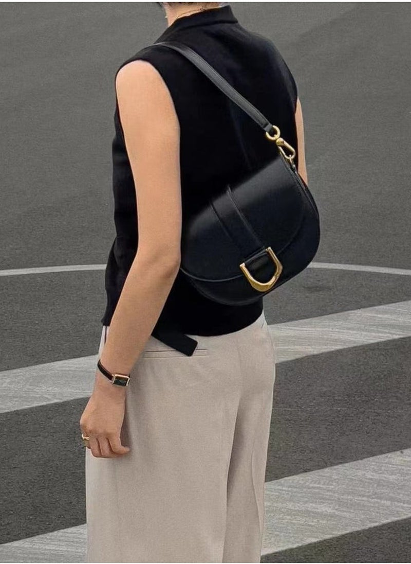 Charles & Keith Charles & Keith Gabine Horseshoe Buckle Saddle Bag Shoulder Bag  - Image 4