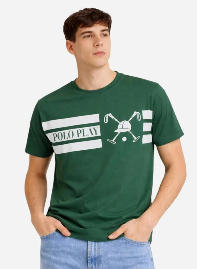 Polo Play Men Graphic Logo Short Sleeve T-Shirt