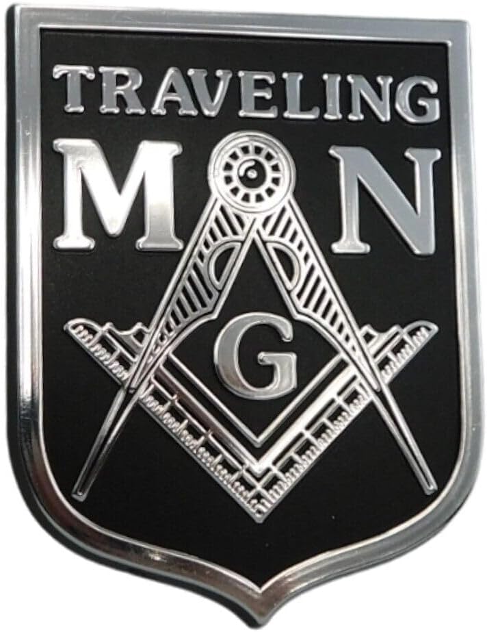Car Chrome Decals Masonic Traveling Man Car Emblem Sticker - Image 4