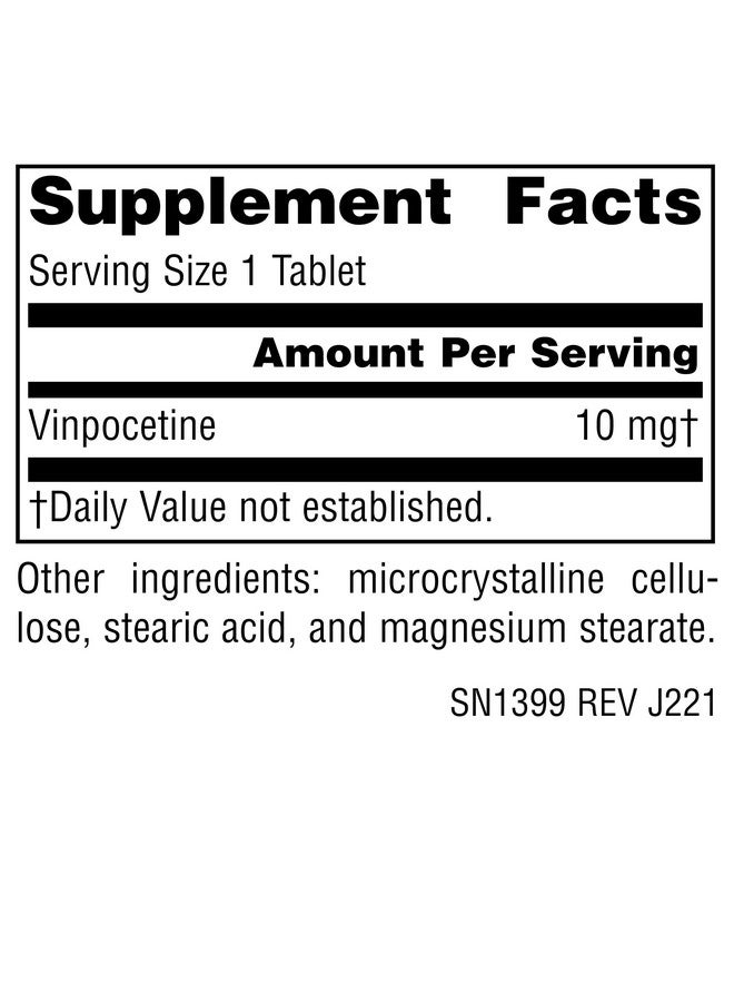 Source Naturals Vinpocetine Tablets, Supports Cognitive Performance*, 10 mg - 120 Tablets - Image 4