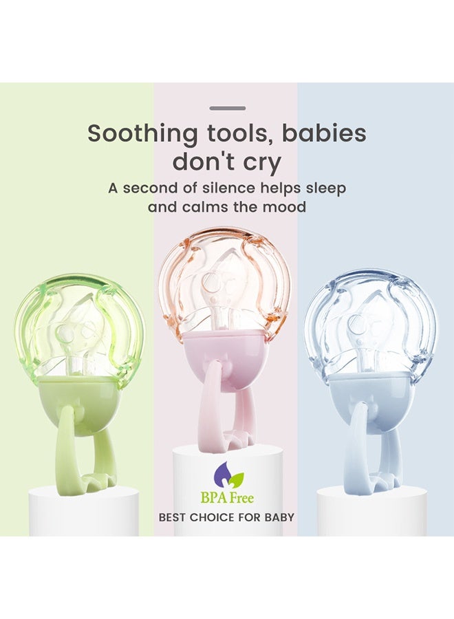 طقم لهايات من 3 قطع | لهاية أطفال بتصميم من قطعة واحدة بفتحات تهوية كبيرة | لهاية سيليكون آمنة وخالية من مادة BPA | من 0 إلى 3 سنوات | غطاء غبار مدمج - Image 1