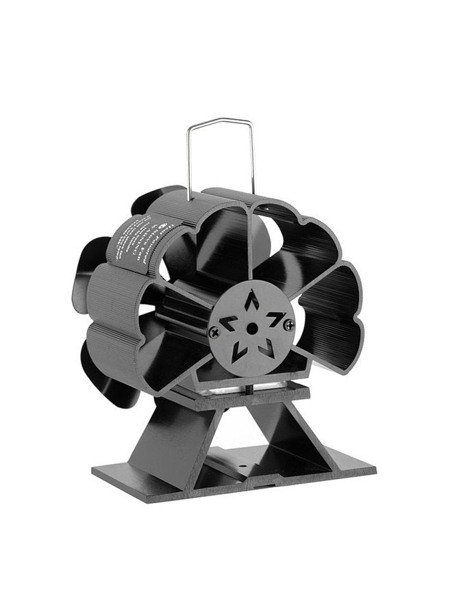 6 Blades Heat Powered Stove Fan Silent Fireplace Fan Quickly Warm Air Stove Fan Non-Electric Firepace Fan for Log/Gas/Pallet/Wood Burning/Indoor/Outdoor/Camping Stoves