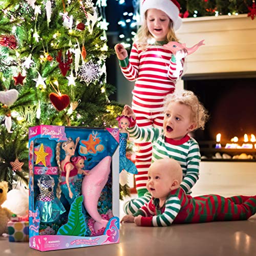 Yellow River Princess Doll with Little Mermaid & Pink Dolphin Playset, Blonde Hair Dolls Toys with Accessories, Gift for 3 to 7 Year Old Girls - Image 3