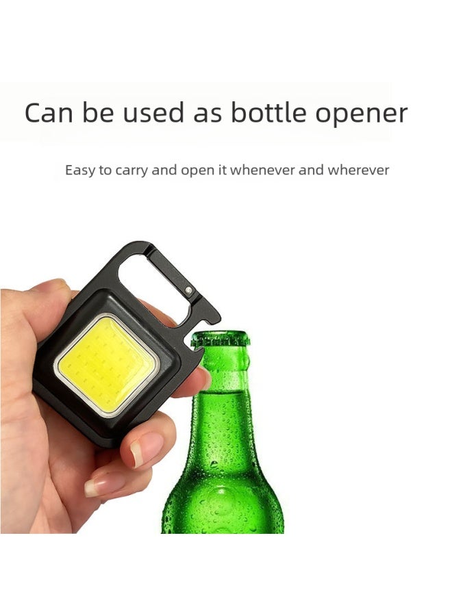 Loquat Outdoor Mini Usb Keychain Cob Work Light Car Repair Home Emergency Small Night Light Portable Lantern For Camping Hiking-Color:W5147 Blue - Image 5