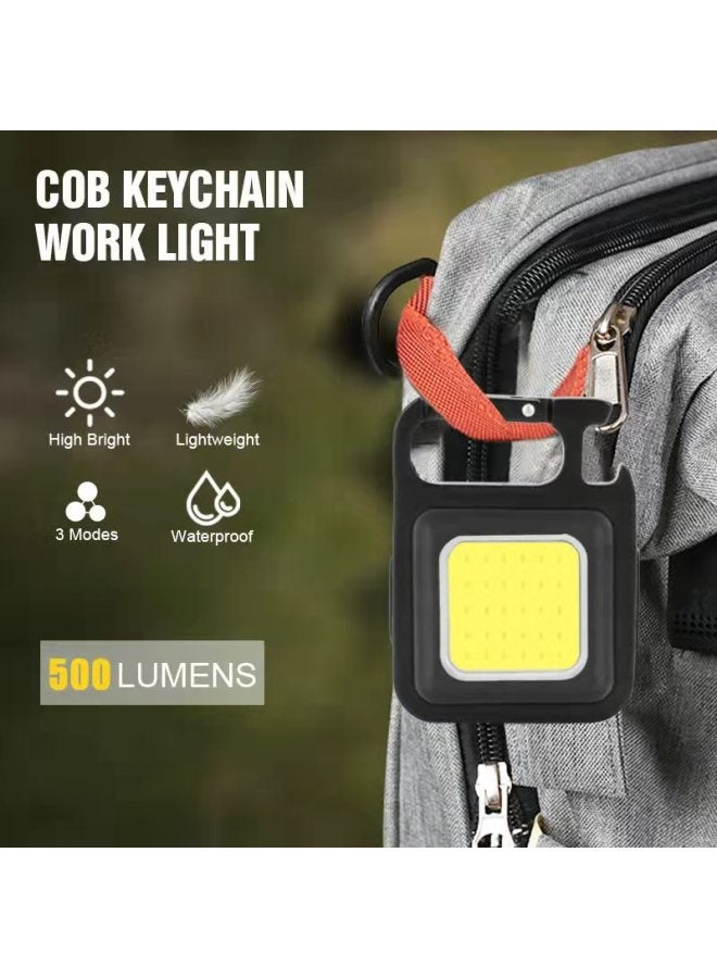 Loquat Outdoor Mini Usb Keychain Cob Work Light Car Repair Home Emergency Small Night Light Portable Lantern For Camping Hiking-Color:W5147 Blue - Image 4