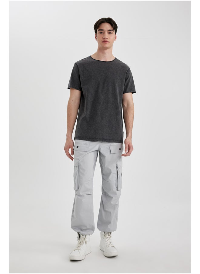 DeFacto - Man Regular Fit Crew Neck Short Sleeve Knitted T-Shirt - Image 1