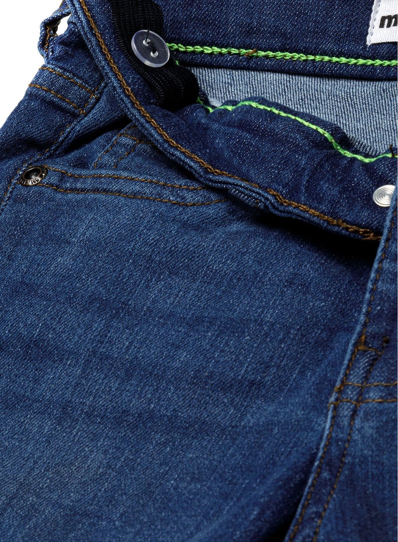 مينوتي شورت جينز للأطفال بحافة مطوية - Image 3