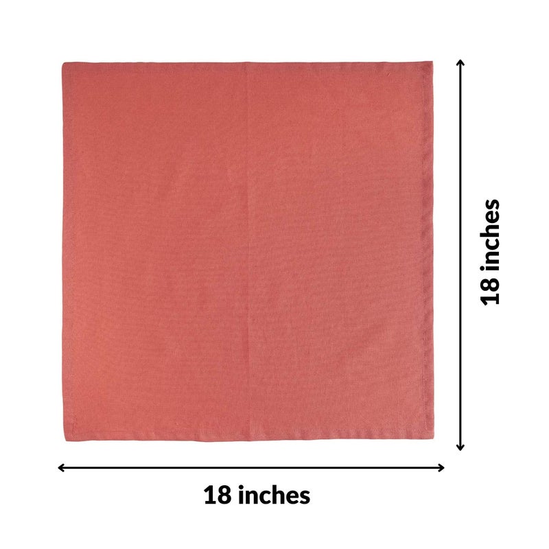 Fingercraft Cloth Napkins Cotton Linen Blend Fabric 12 Pack Premium Quality Mitered Corners For Every Day Use Napkins Are Pre Shrunk And Good Absorbency Easter Color Coral - Image 5