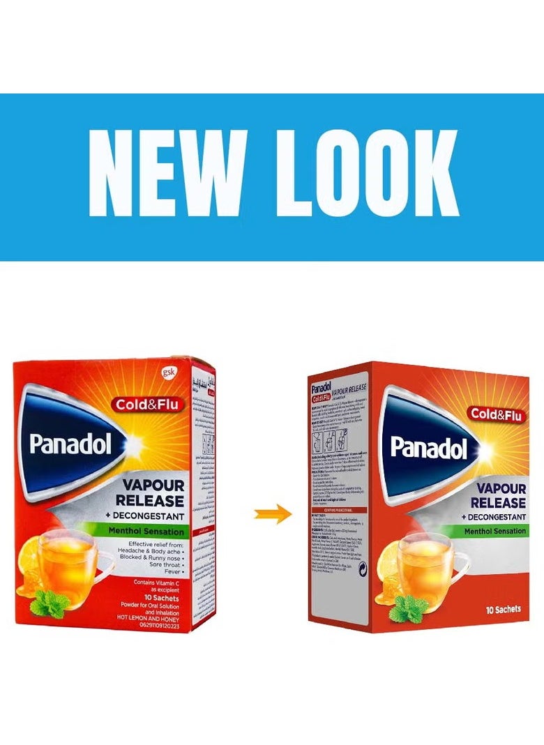 Panadol Cold & Flu Vapour Release Sachets (Pack of 10)  - Image 3