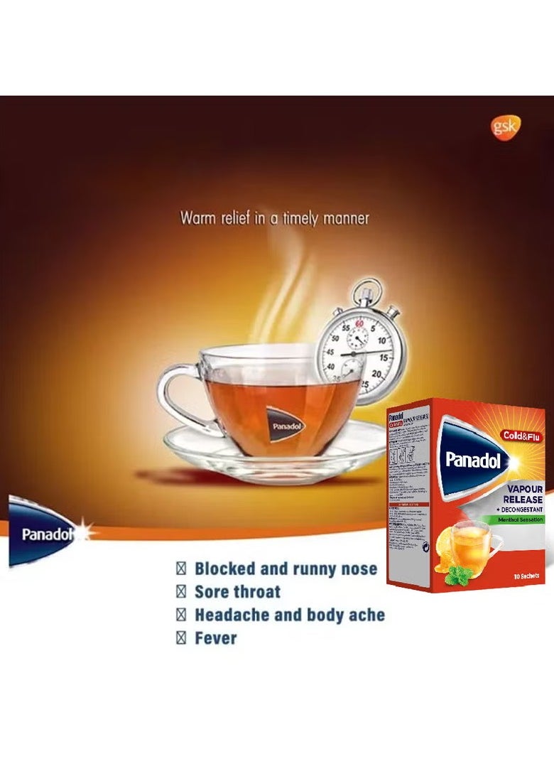 Panadol Cold & Flu Vapour Release Sachets (Pack of 10)  - Image 4