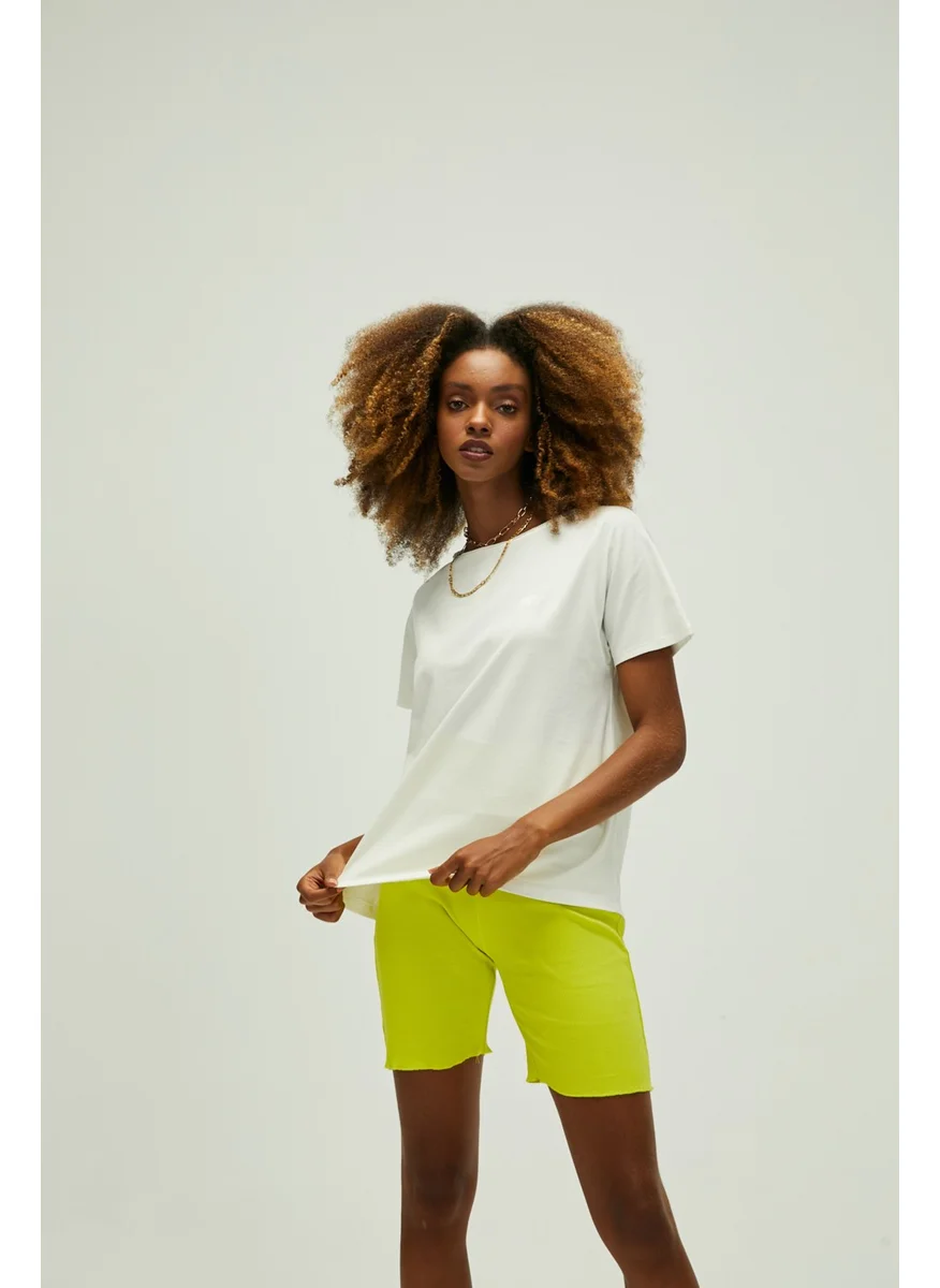 Bad Bear Women's Off White T-Shirt Nıdra
