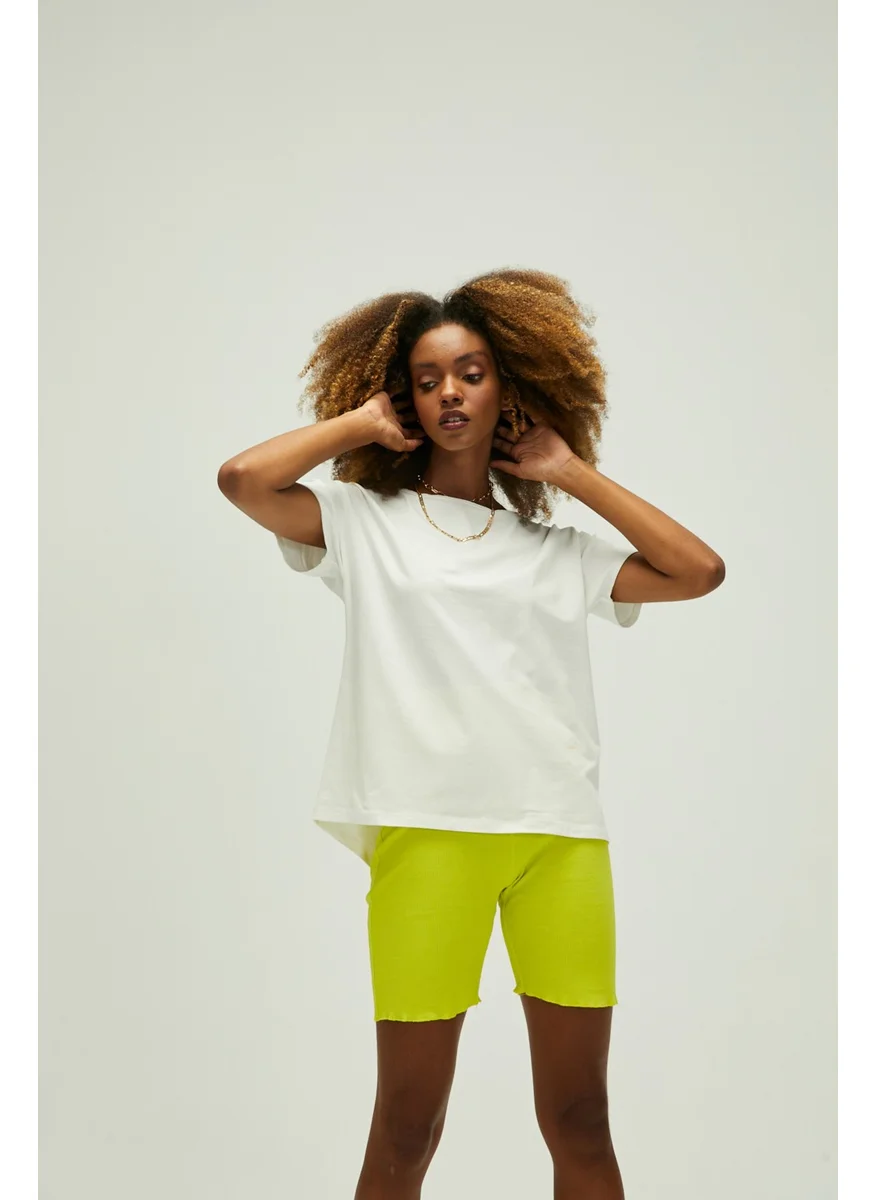Bad Bear Women's Off White T-Shirt Nıdra
