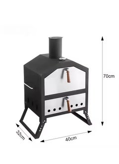 Albawadi Kitchen Pizza Oven BBQ Grill with Folding Stand Use Fire Wood Charcoal  - Image 3