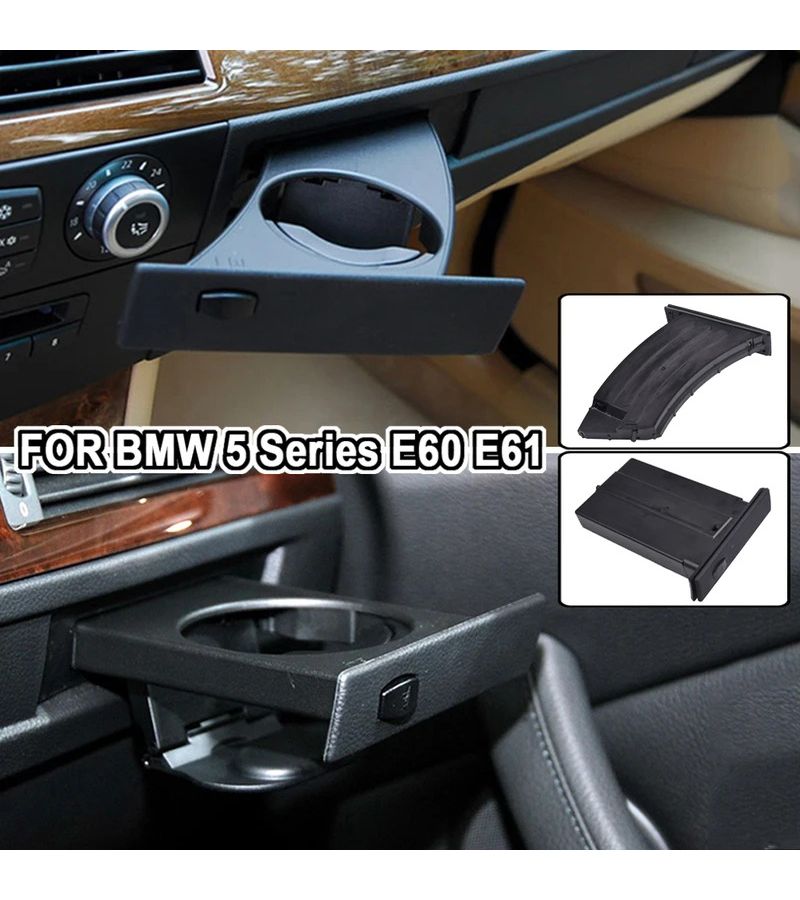 حامل أكواب أمامي أيسر منحني لسيارة BMW الفئة الخامسة 2004-2010 - Image 5