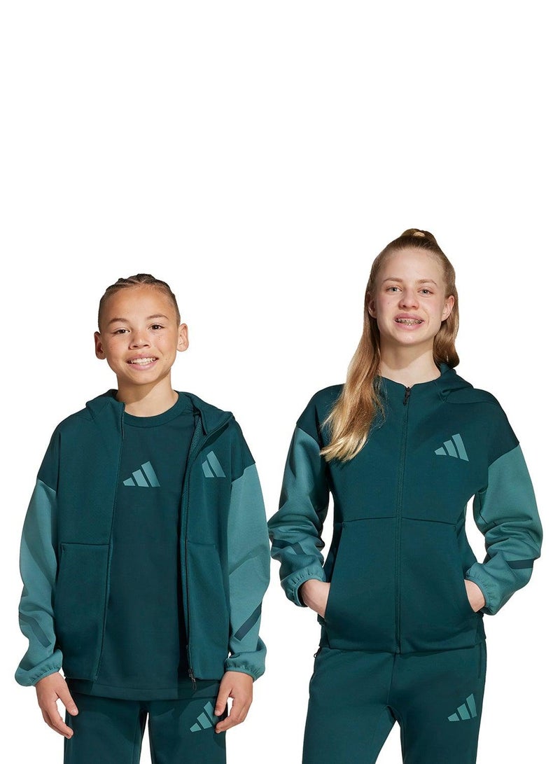 adidas Z.N.E. Full-Zip Colorblocked Hoodie Kids - Image 5