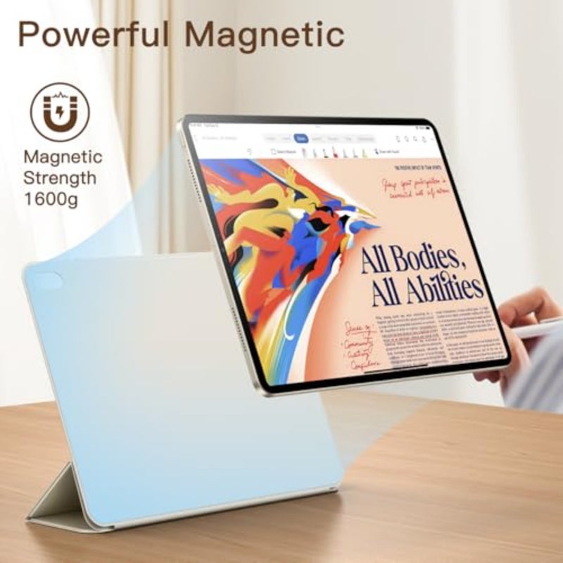 Magnetic Case for iPad Air 11-Inch M4/M3/M2 2026/2025/2024,iPad Air 5/4 (2022/2020), iPad Pro 11 (2018) Slim Tablet Cover with Magnetic Attachment, Premium PU Leather, Black, Lightweight Protective - Image 3