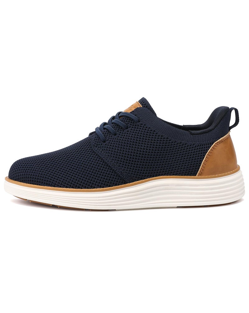 VILOCY Boy's Slip On Casual Dress Sneaker Hands Free Fashion Shoes Comfortable Oxfords Mesh Tennis Breathable School Uniform Formal Church Shoes Navy,36 - Image 3