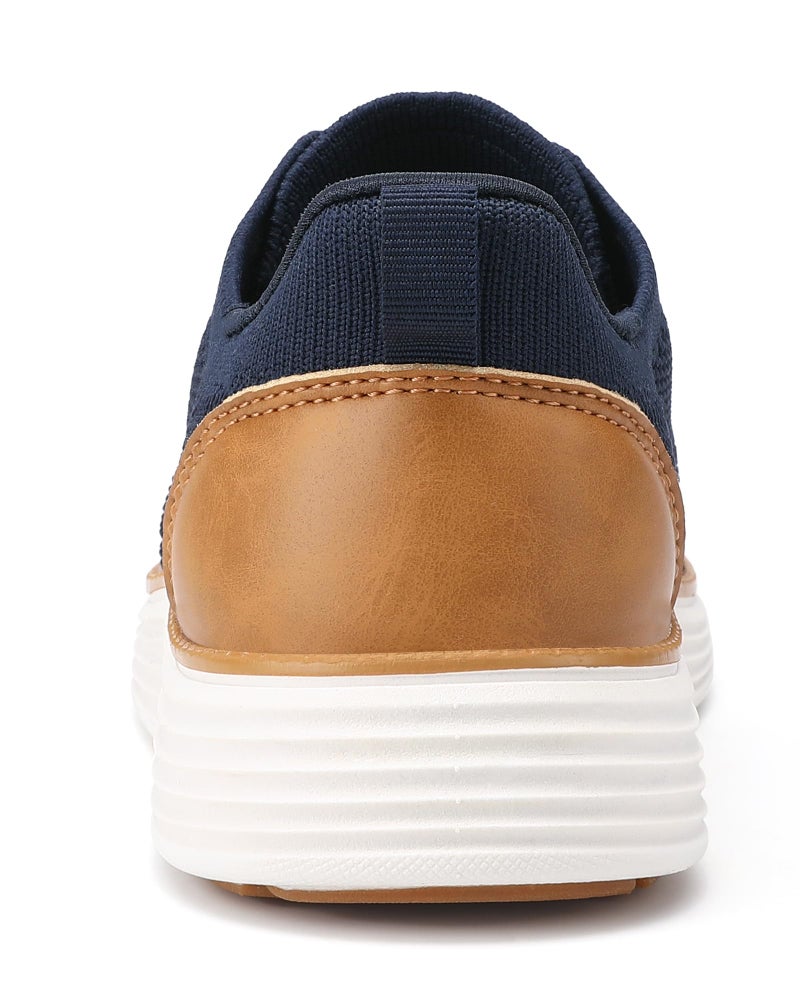 VILOCY Boy's Slip On Casual Dress Sneaker Hands Free Fashion Shoes Comfortable Oxfords Mesh Tennis Breathable School Uniform Formal Church Shoes Navy,36 - Image 2