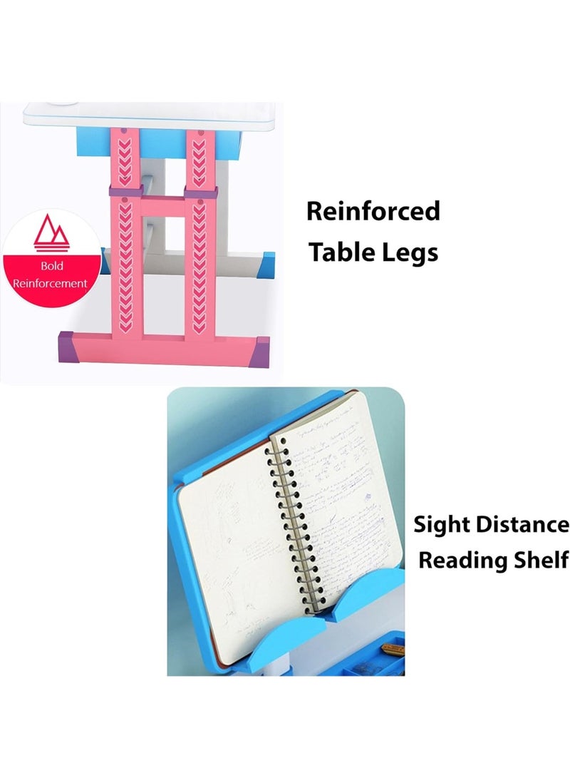 رالي طاولة دراسة للأطفال مع كرسي قابل للتعديل – تصميم مريح، تخزين واسع، مناسبة للتعلم المنزلي والحضانة - Image 4