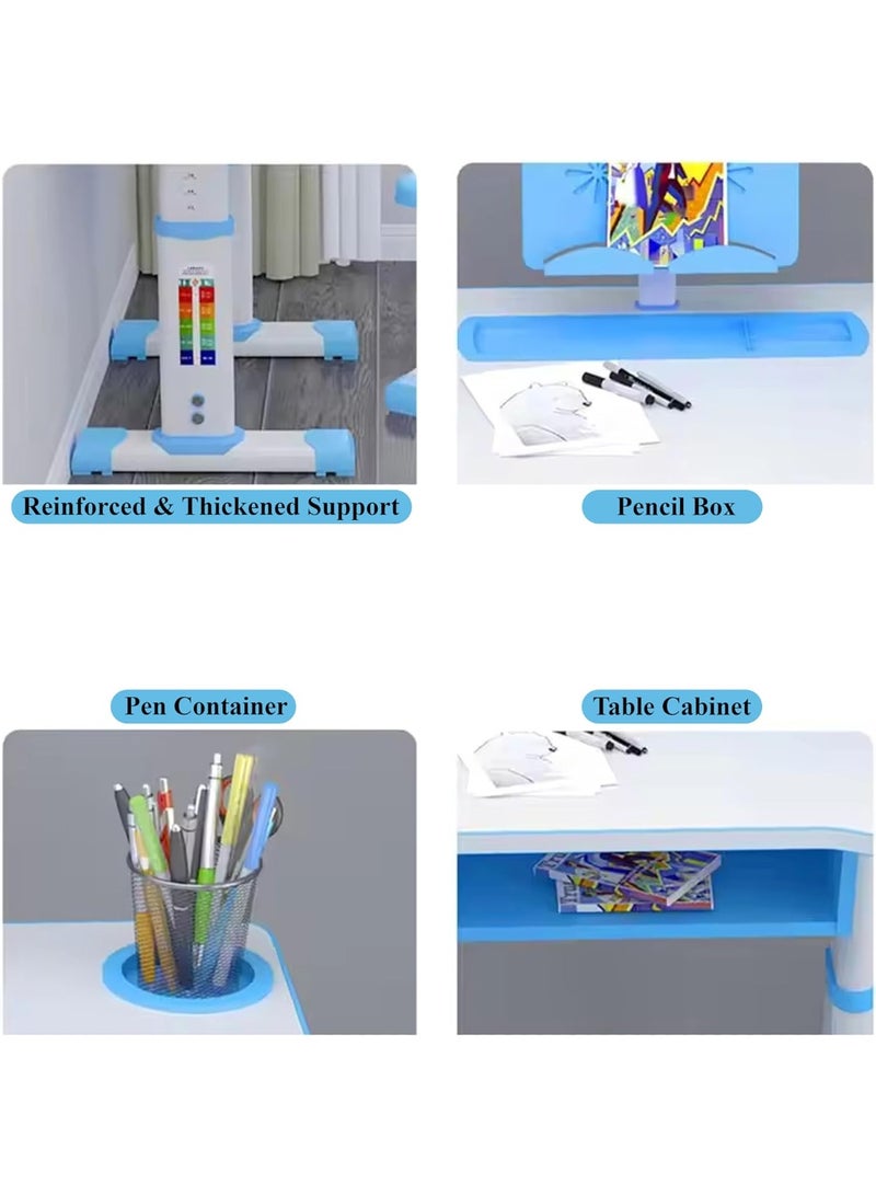 رالي طاولة دراسة للأطفال مع كرسي قابل للتعديل – تصميم مريح، تخزين واسع، مناسبة للتعلم المنزلي والحضانة - Image 2