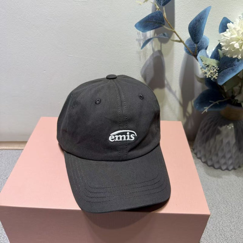 Emis Korean Style Unisex Fashionable Casual Baseball Cap with Letter E - Versatile and Trendy - Image 1