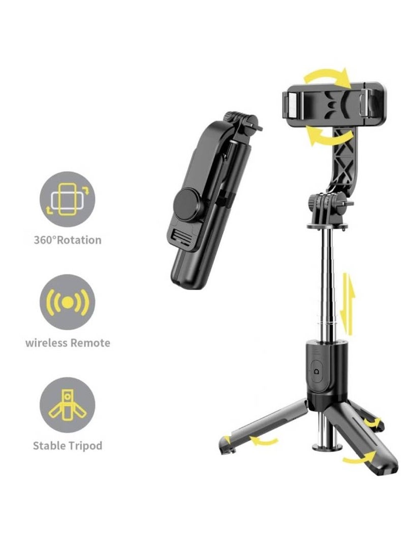 LIXES - Mini Selfie Stick Tripod Stand - Compact Bluetooth Selfie Stick with Non-Slip Tripod for Mi, iPhone, Oppo, Vivo, OnePlus, Samsung - Image 1