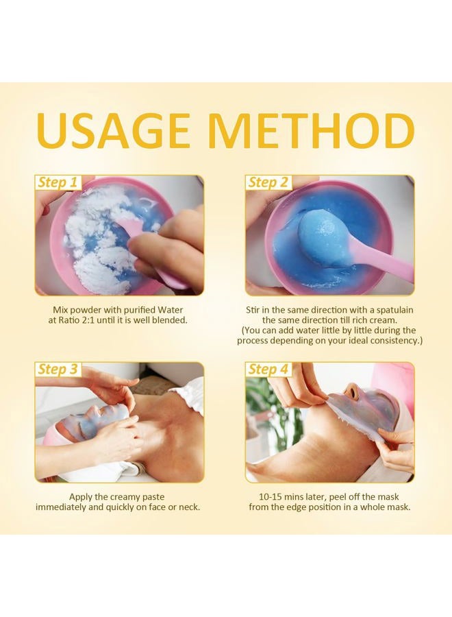 YMEYFAN Hydro Jelly Mask Powder for Facials Pro, Turmeric Controlling Oil Deep Cleansing Blackheads Removal Peel Off Gel Face Mask Skin Care, Esthetician Supplies - Image 3