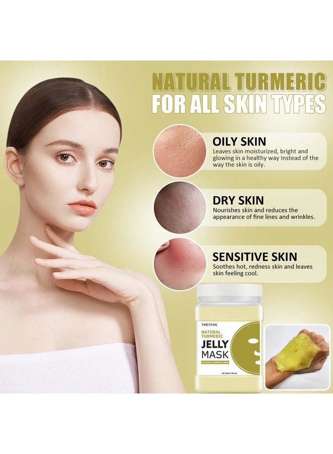 YMEYFAN Hydro Jelly Mask Powder for Facials Pro, Turmeric Controlling Oil Deep Cleansing Blackheads Removal Peel Off Gel Face Mask Skin Care, Esthetician Supplies - Image 5