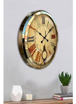 Platin Saat Platinum Clock 52 cm Gold Metal Color Wall Clock  - Image 4