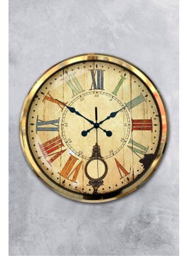 Platin Saat Platinum Clock 52 cm Gold Metal Color Wall Clock  - Image 1