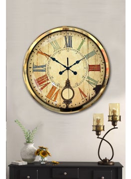 Platin Saat Platinum Clock 52 cm Gold Metal Color Wall Clock  - Image 2