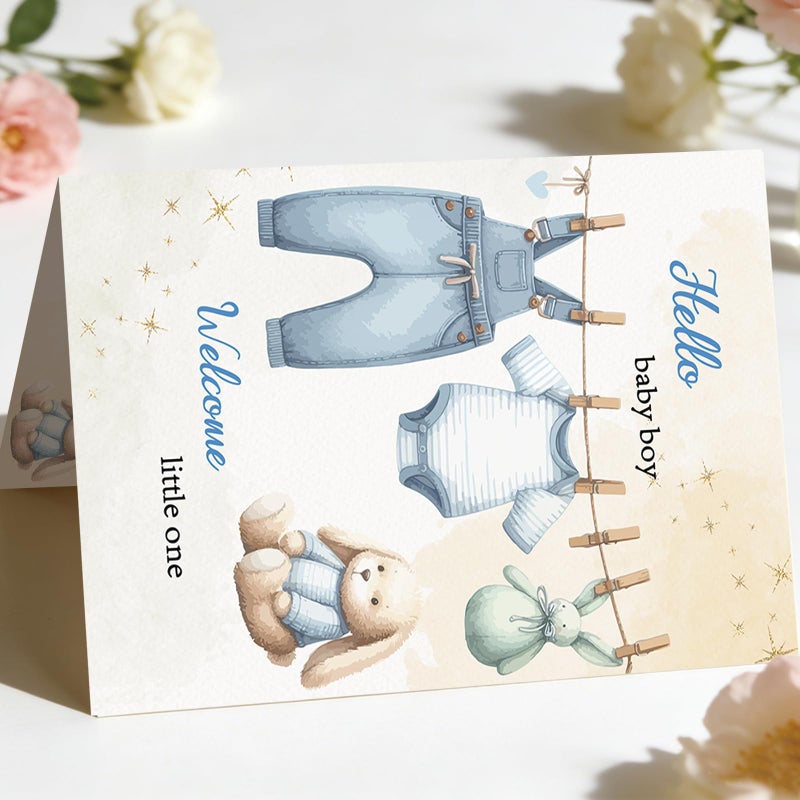 Amorista Funny Baby Shower Card, New Baby Boy Card, Congratulations Newborn Baby Boy Gift - Image 4