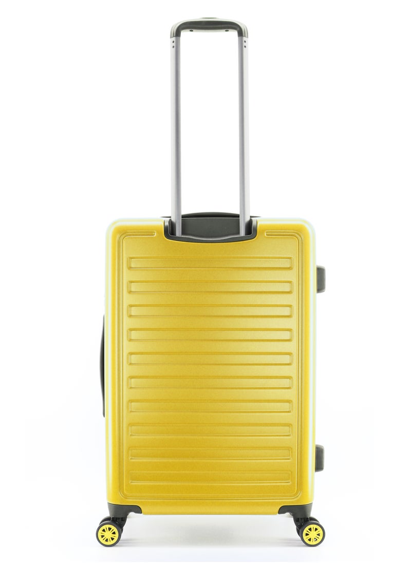 NATIONAL GEOGRAPHIC - National Geographic Globe ABS Hard Shell Medium Check-In Suitcase Yellow, Durable Lightweight Travel Luggage, 4 Double Wheel Trolley Bag with TSA Combination Lock (60 cm/24 Inch). - Image 1